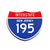 Interstate 195 New Jersey road sign replica front view