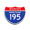 Interstate 195 Rhode Island road sign replica front view