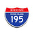 Interstate 195 Rhode Island road sign replica front view