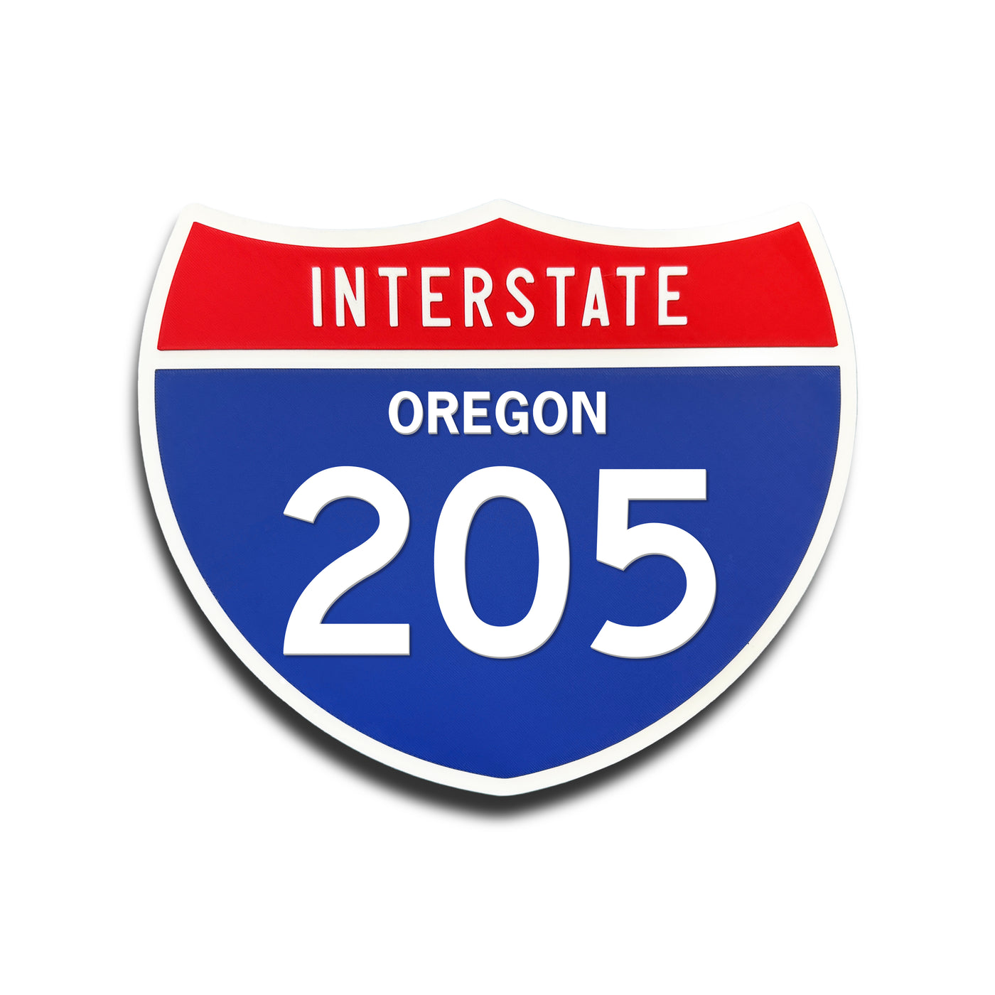 Interstate 205 Oregon road sign replica front view