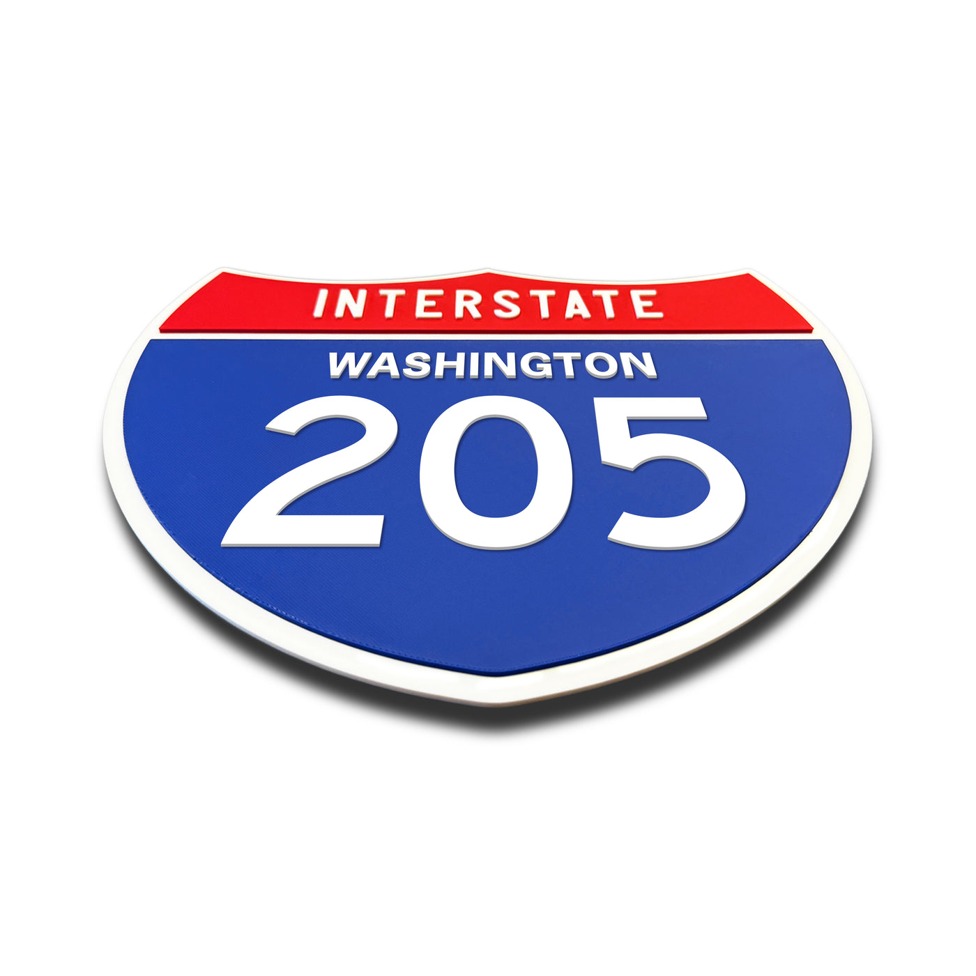Interstate 205 – Washington road sign replica flat view