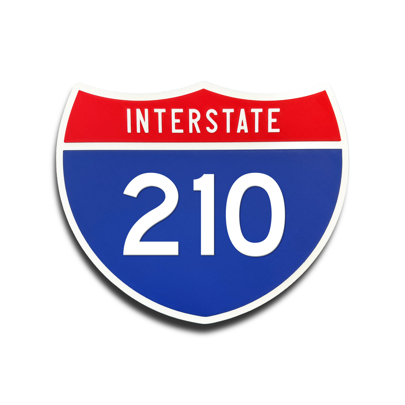 Interstate 210 Number Only road sign replica front view