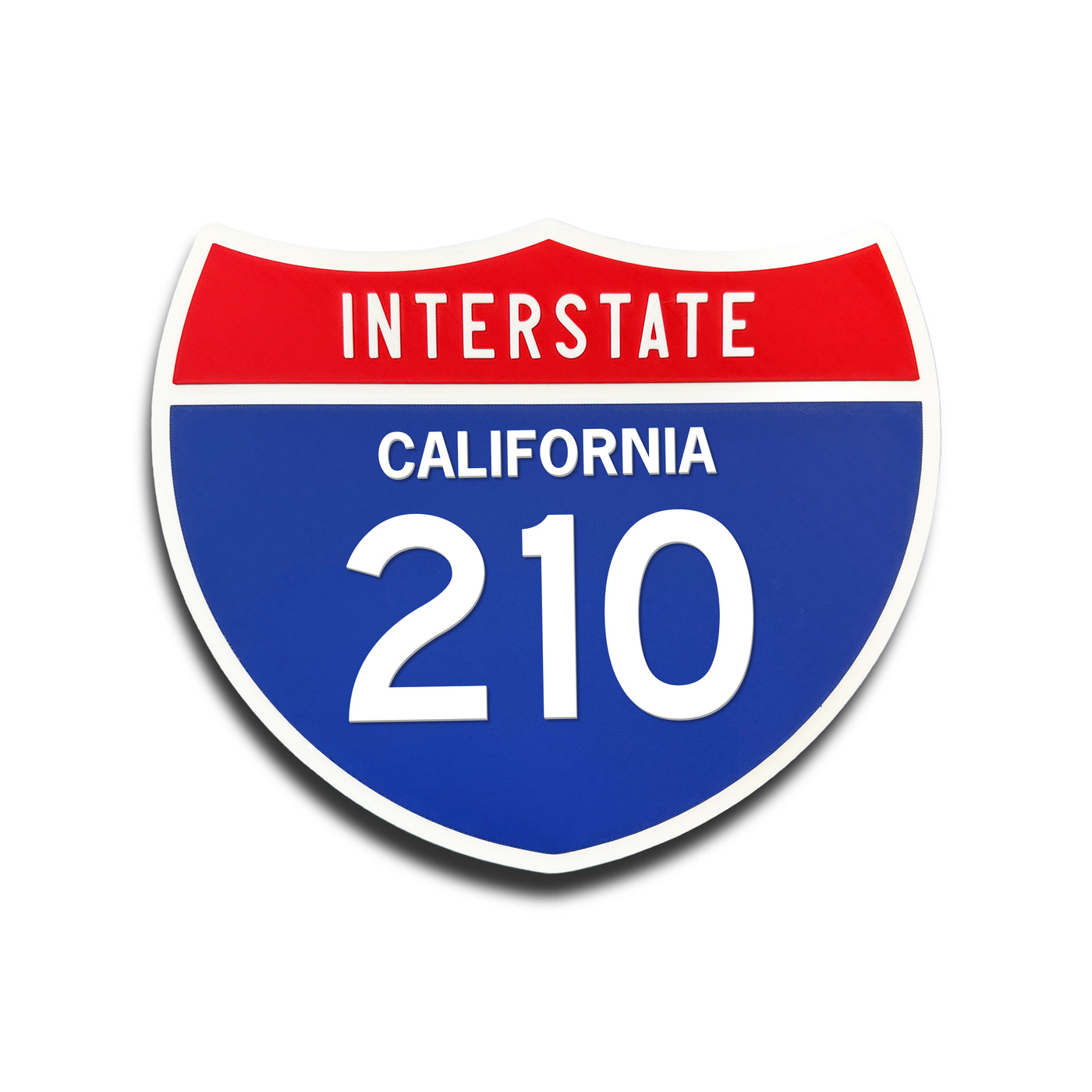 Interstate 210 California road sign replica front view