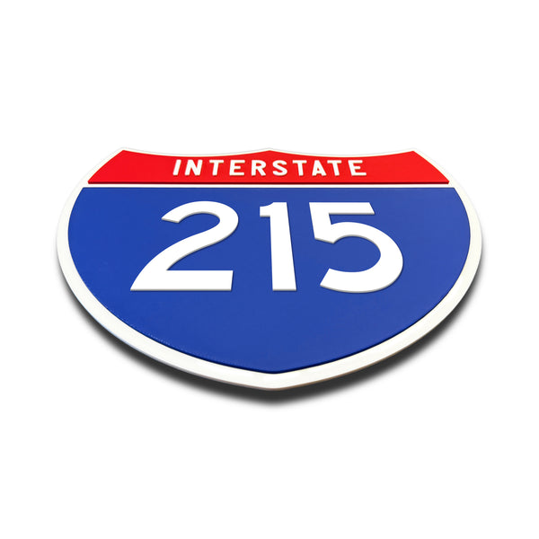 Interstate 215 Number Only road sign replica flat view