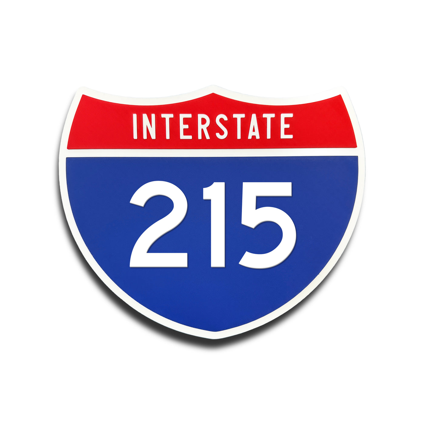Interstate 215 Number Only road sign replica front view