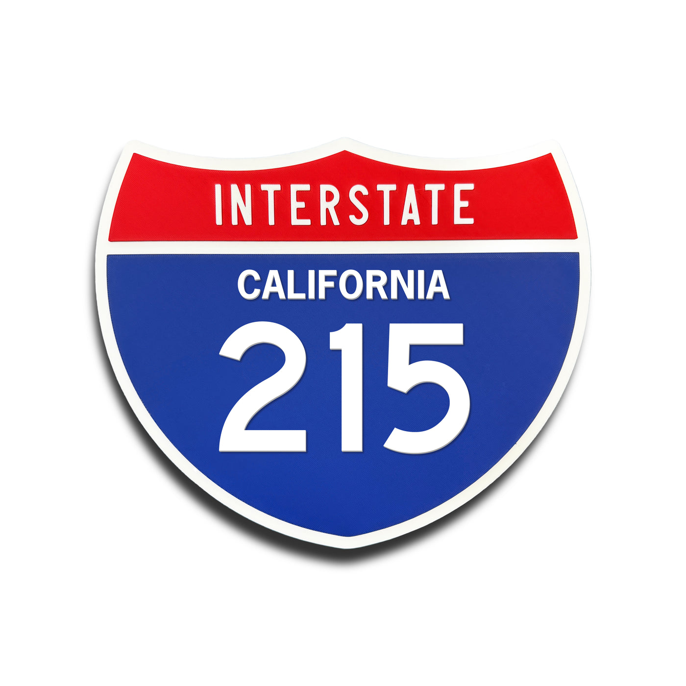 Interstate 215 California road sign replica front view