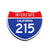 Interstate 215 California road sign replica front view