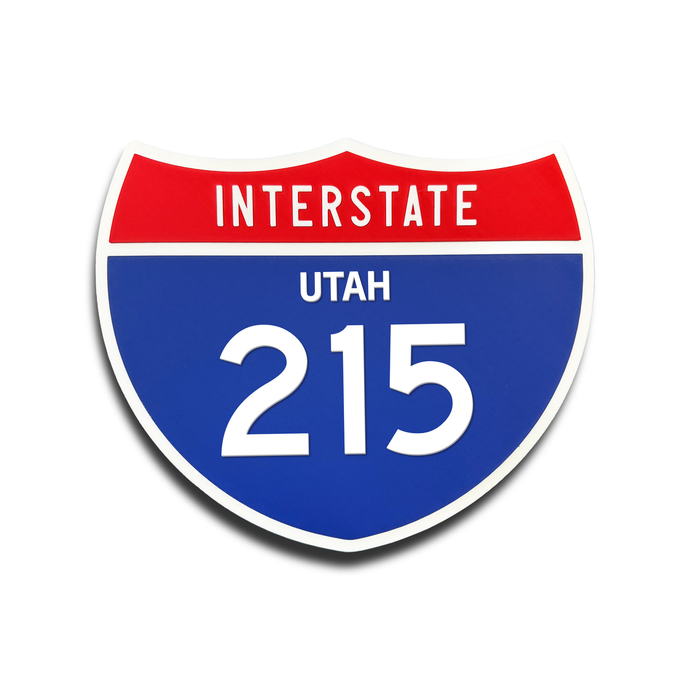 Interstate 215 Utah road sign replica front view