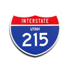 Interstate 215 Utah road sign replica front view