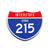 Interstate 215 Utah road sign replica front view