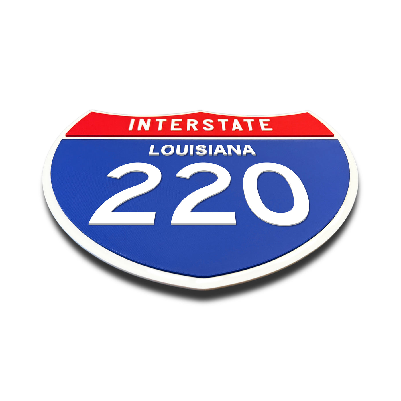 Interstate 220 – Louisiana road sign replica flat view