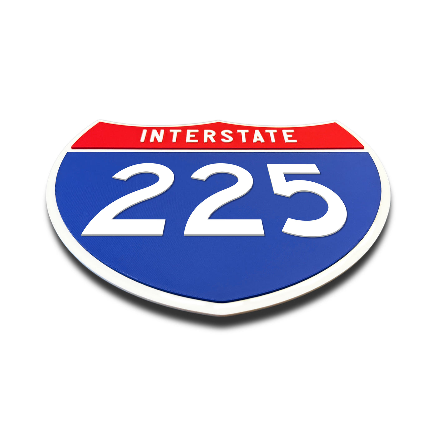 Interstate 225 Number Only road sign replica flat view