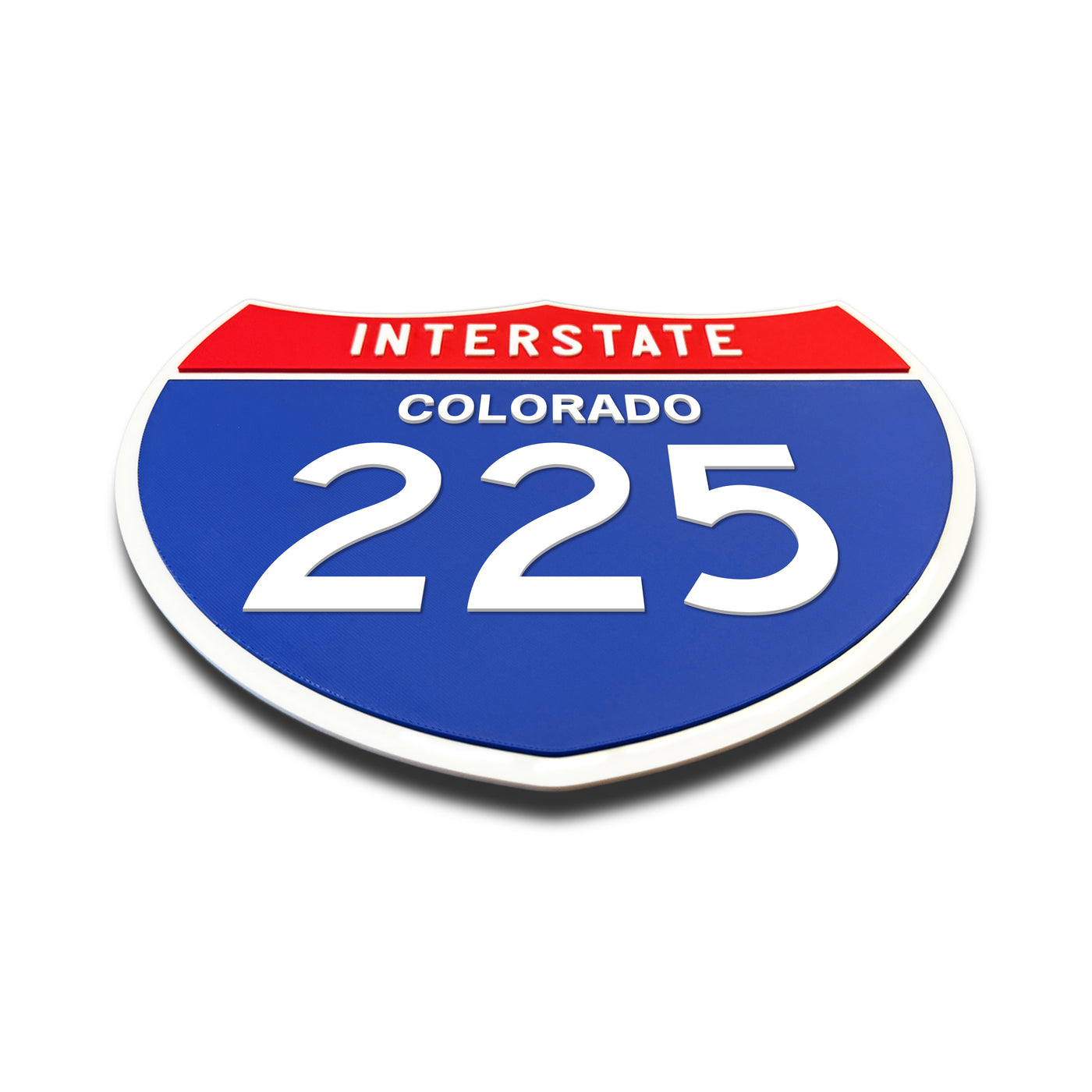 Interstate 225 – Colorado road sign replica flat view