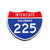 Interstate 225 Colorado road sign replica front view