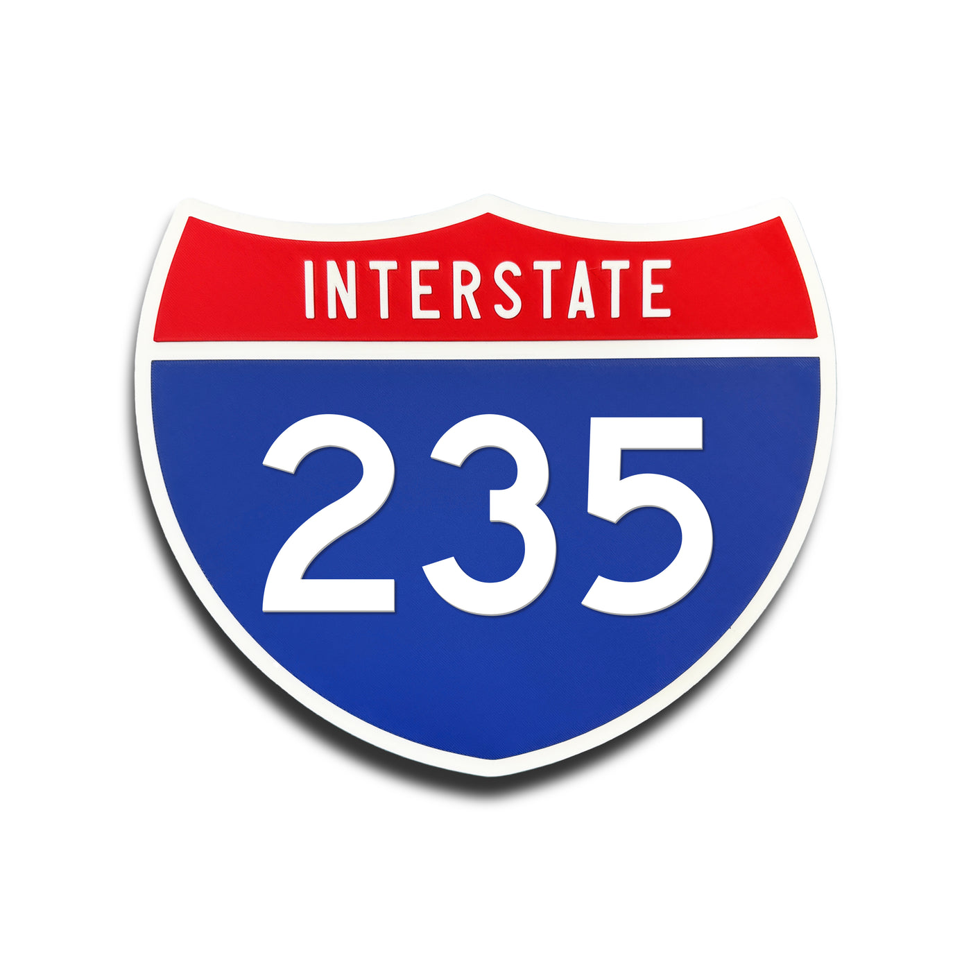 Interstate 235 Number Only road sign replica front view