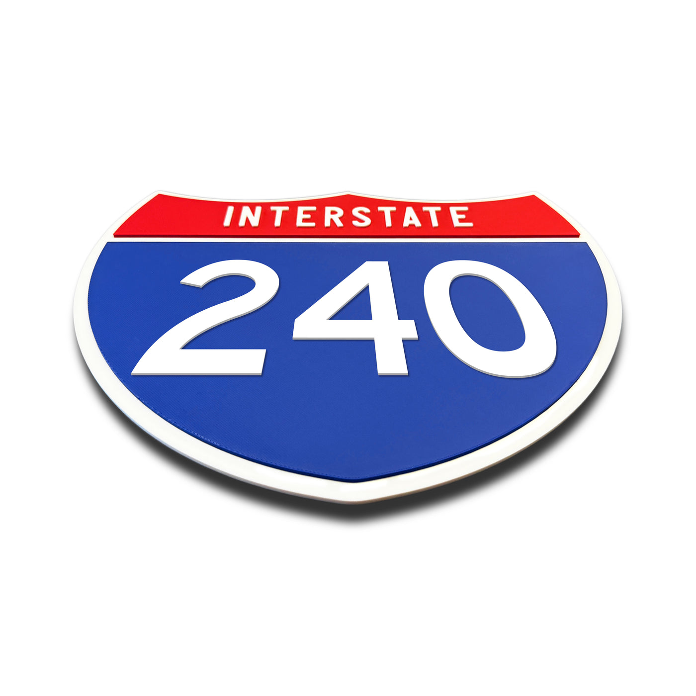 Interstate 240 Number Only road sign replica flat view