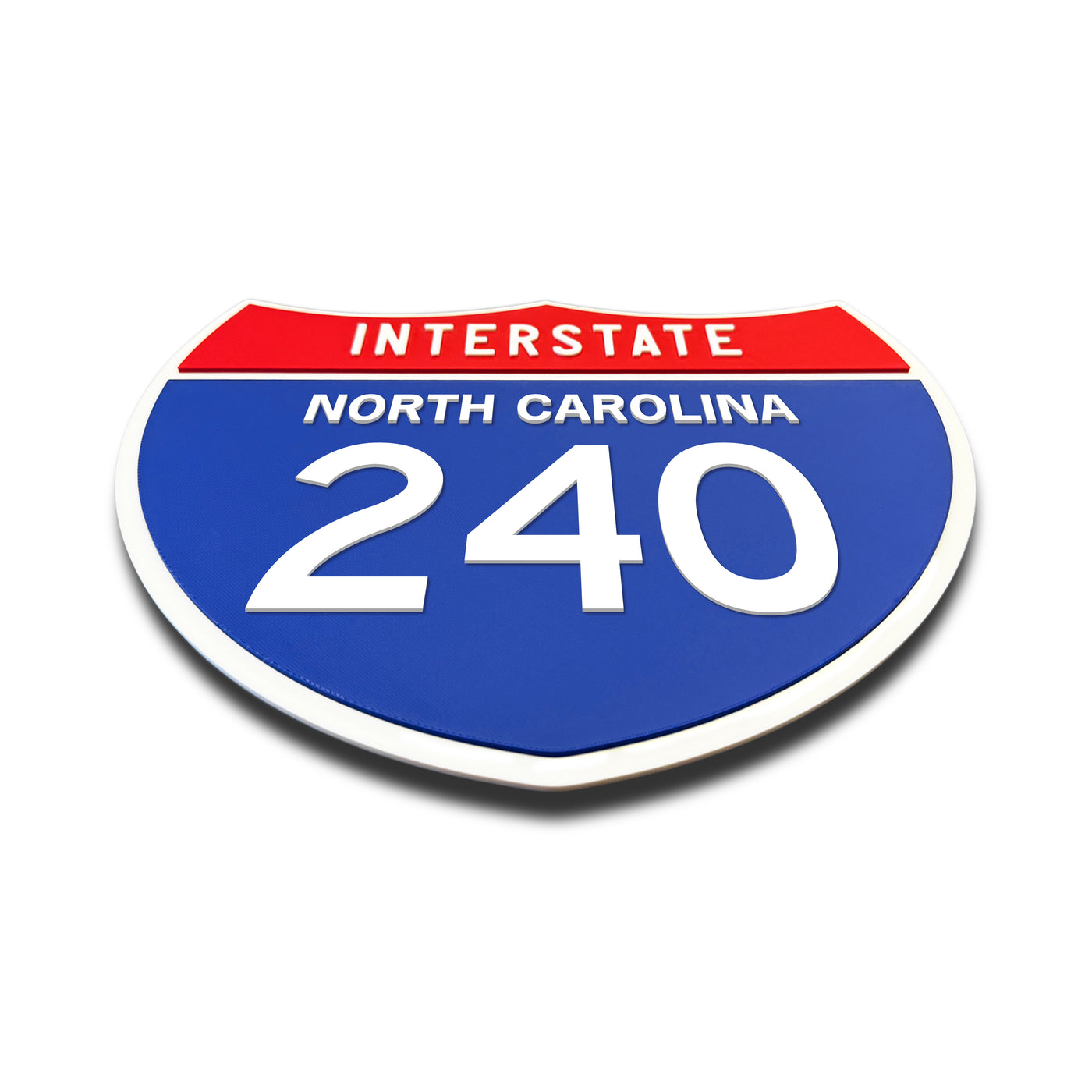 Interstate 240 – North Carolina road sign replica flat view