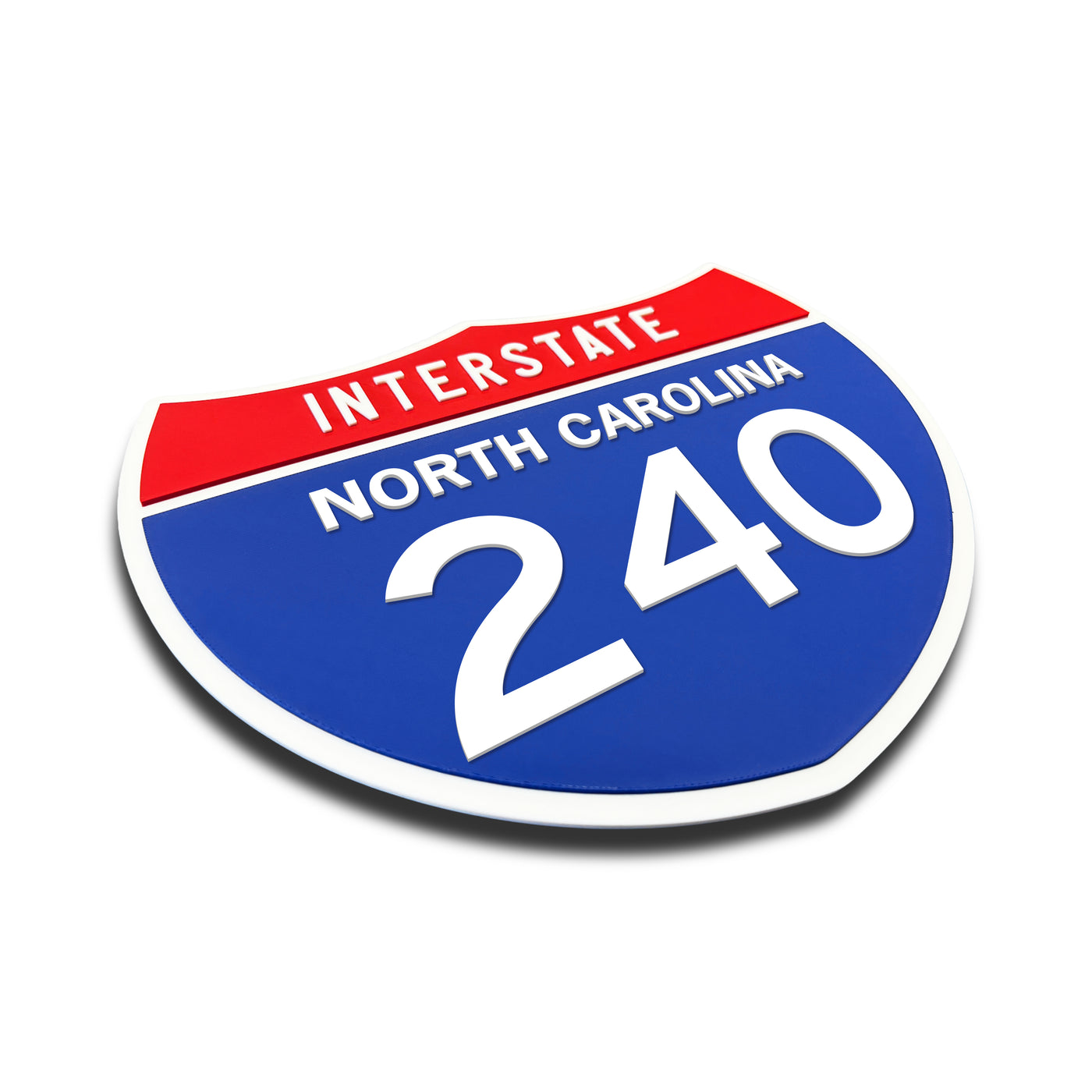Interstate 240 – North Carolina road sign replica three-quarter view