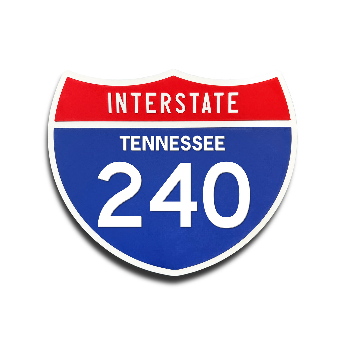 Interstate 240 Tennessee road sign replica front view