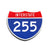 Interstate 255 Number Only road sign replica front view