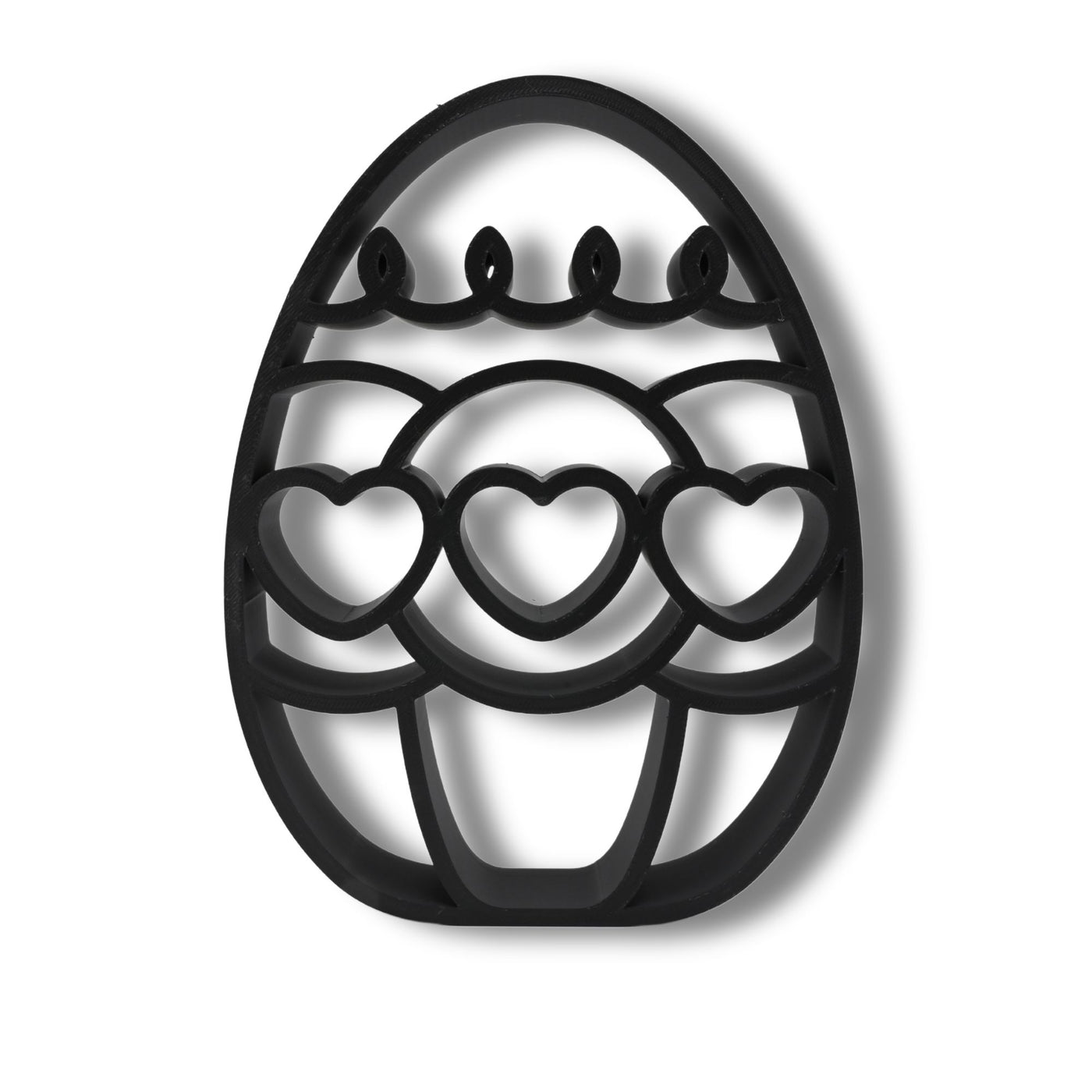 Heart Trio Elegant Outlines sculpture — front view