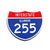 Interstate 255 Illinois road sign replica front view