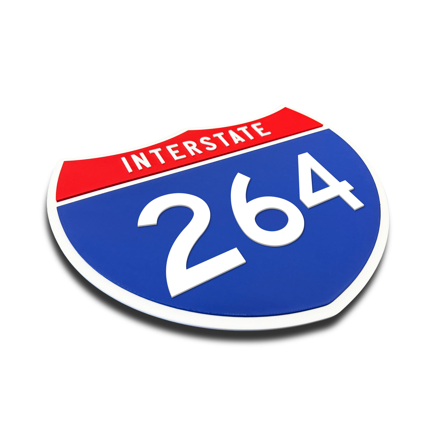 Interstate 264 Number Only road sign replica three quarter view