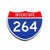 Interstate 264 Number Only road sign replica front view