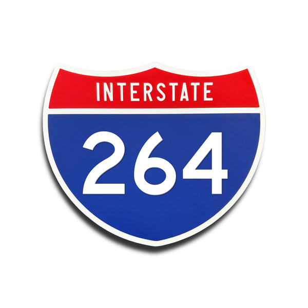 Interstate 264 Number Only road sign replica front view