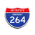 Interstate 264 Kentucky road sign replica front view
