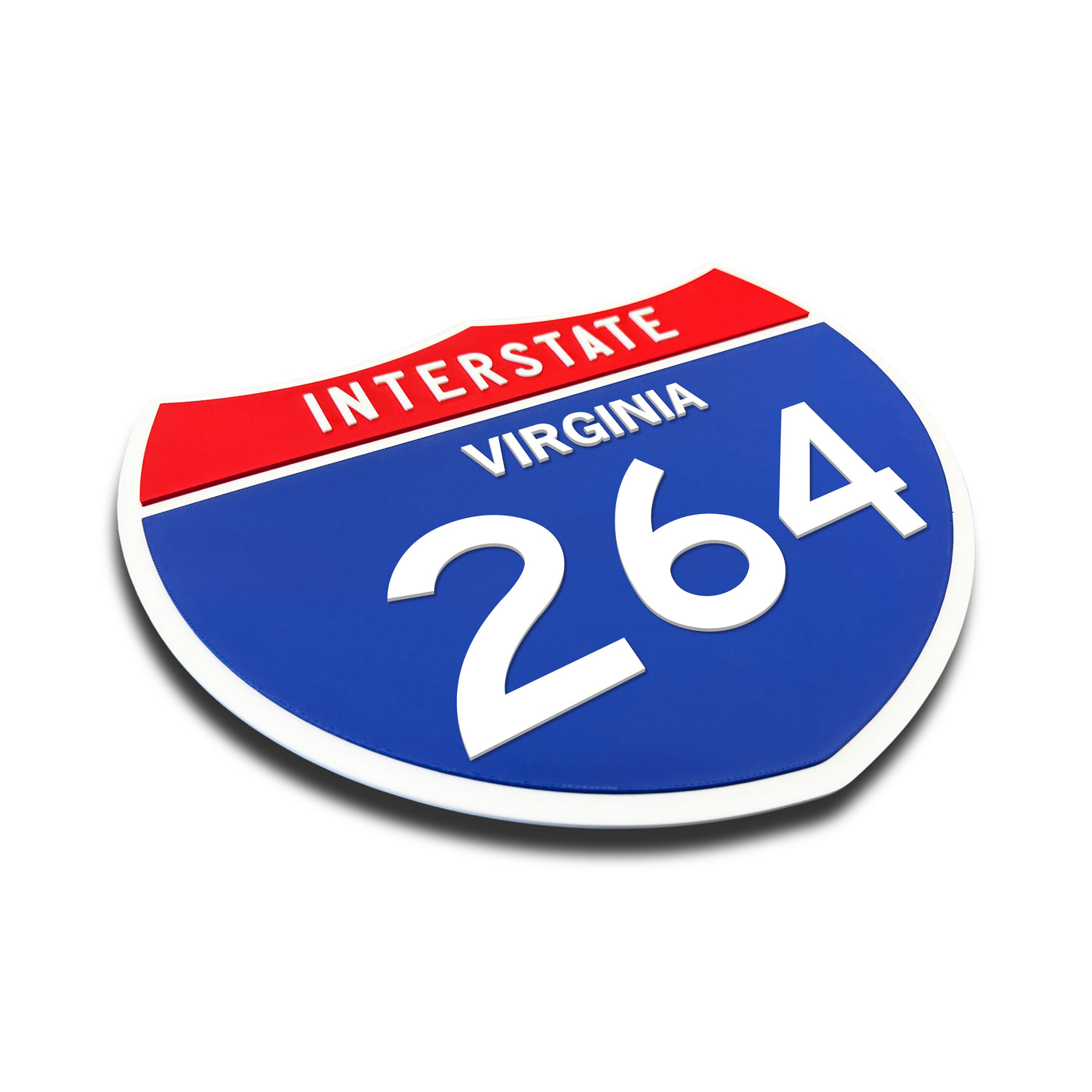 Interstate 264 – Virginia road sign replica three-quarter view