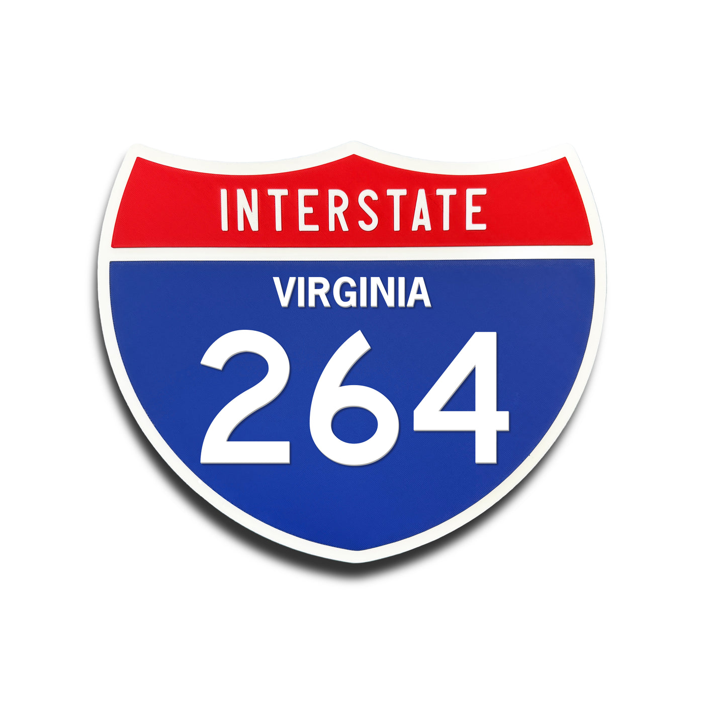 Interstate 264 Virginia road sign replica front view