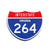 Interstate 264 Virginia road sign replica front view