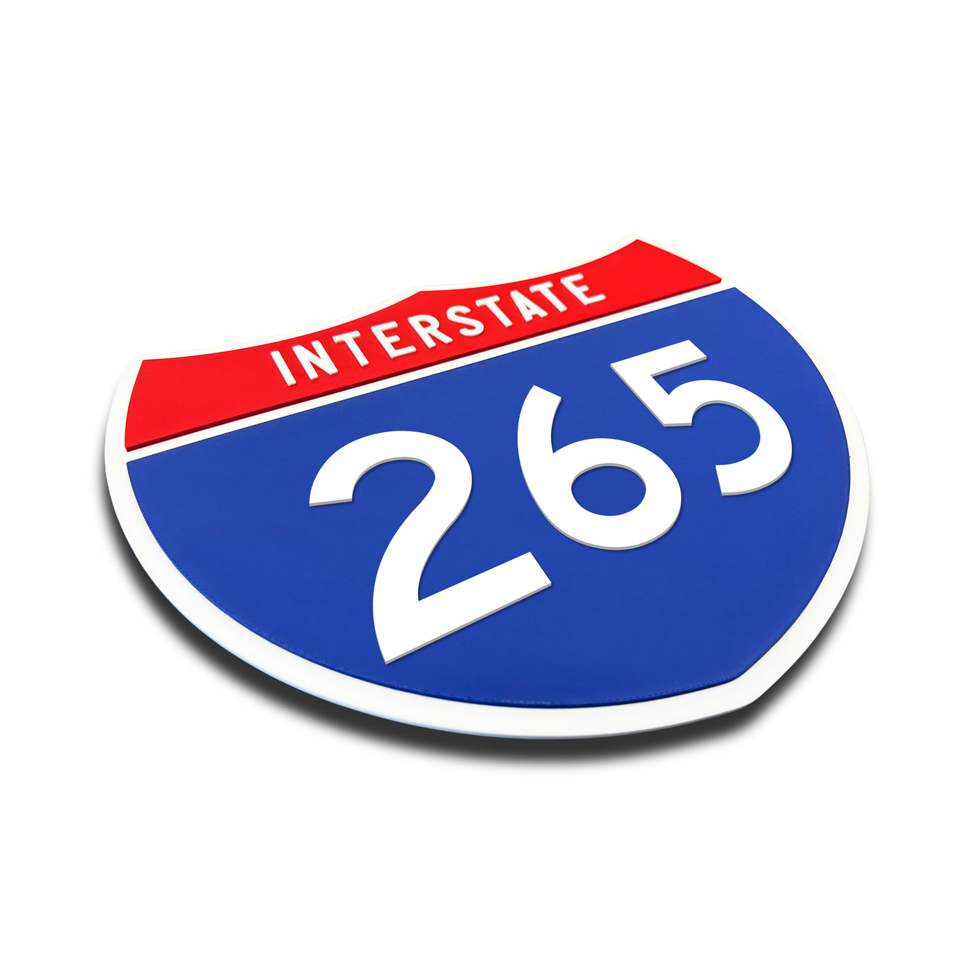Interstate 265 Number Only road sign replica three quarter view