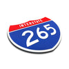 Interstate 265 Number Only road sign replica three quarter view