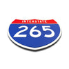 Interstate 265 Number Only road sign replica flat view