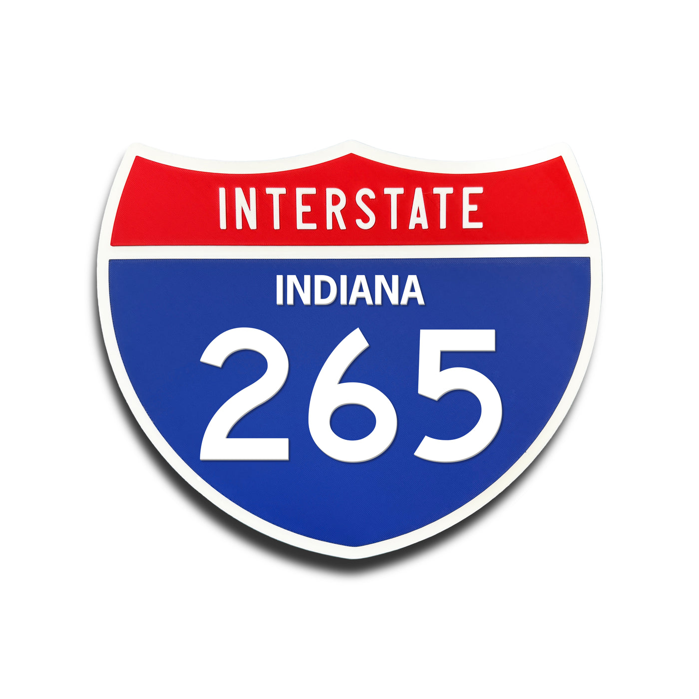 Interstate 265 Indiana road sign replica front view