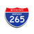 Interstate 265 Kentucky road sign replica front view