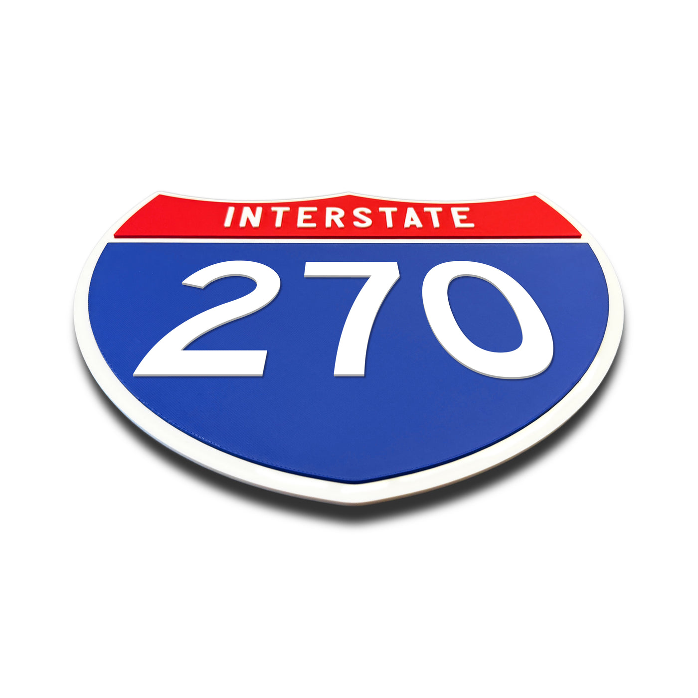 Interstate 270 Number Only road sign replica flat view
