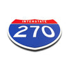 Interstate 270 Number Only road sign replica flat view