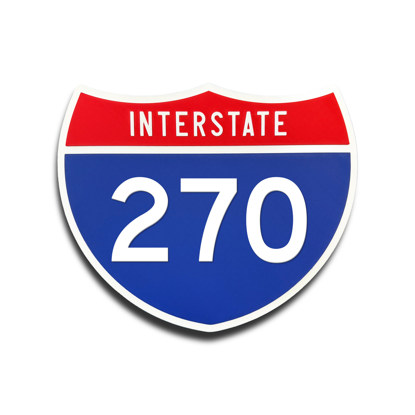 Interstate 270 Number Only road sign replica front view