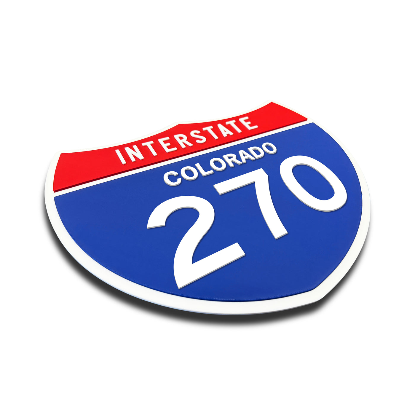 Interstate 270 – Colorado road sign replica three-quarter view
