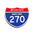 Interstate 270 Maryland road sign replica front view