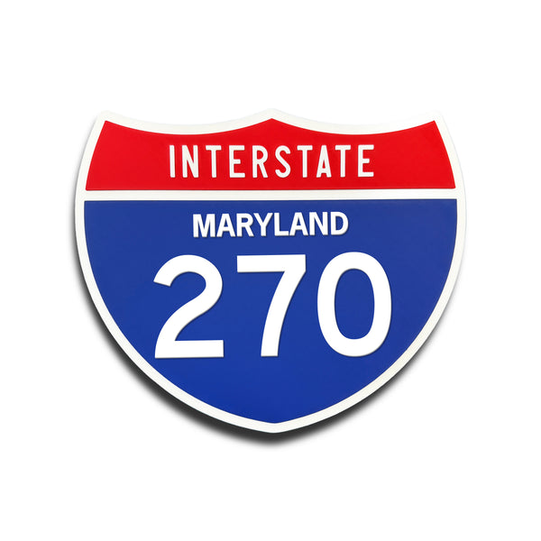 Interstate 270 Maryland road sign replica front view