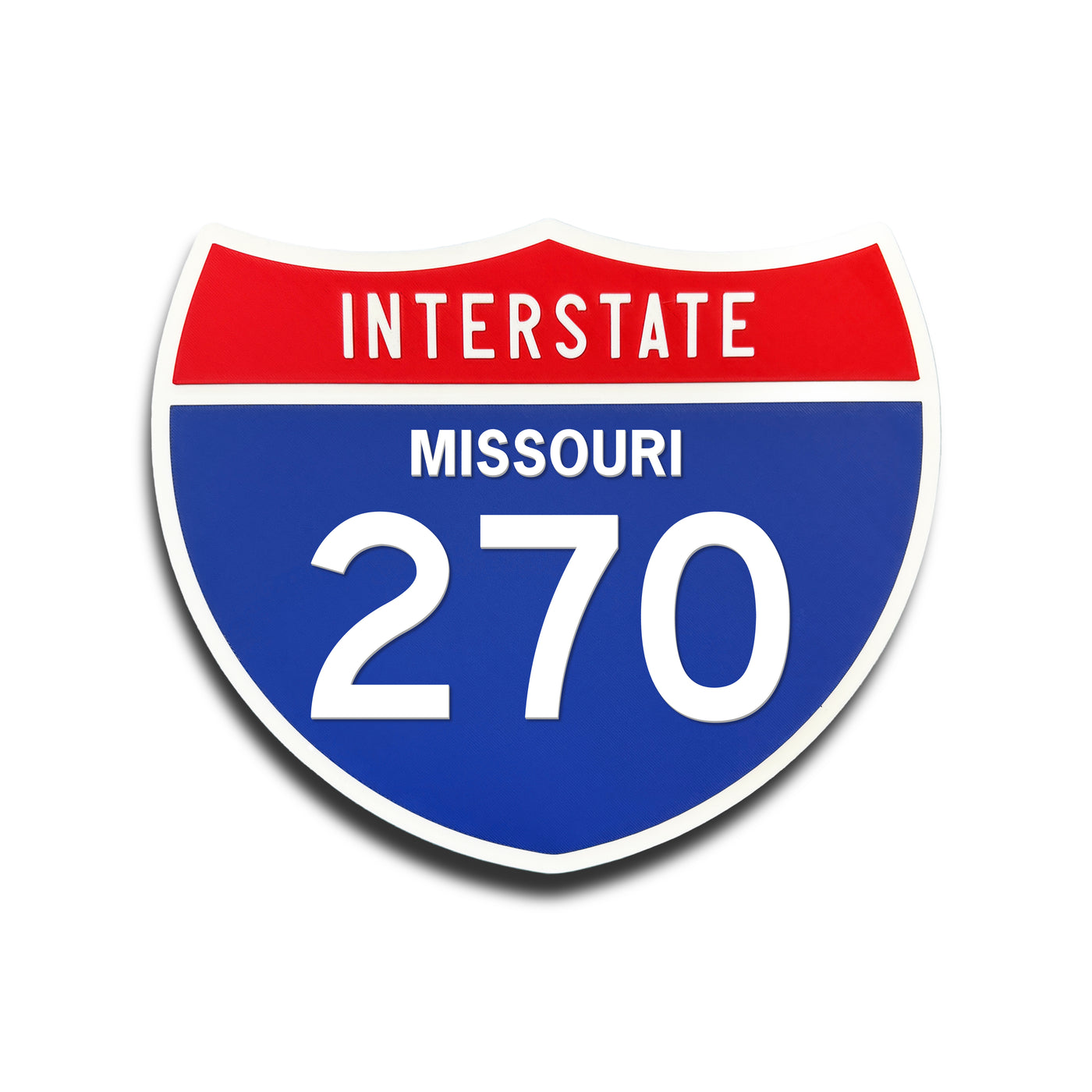 Interstate 270 Missouri road sign replica front view