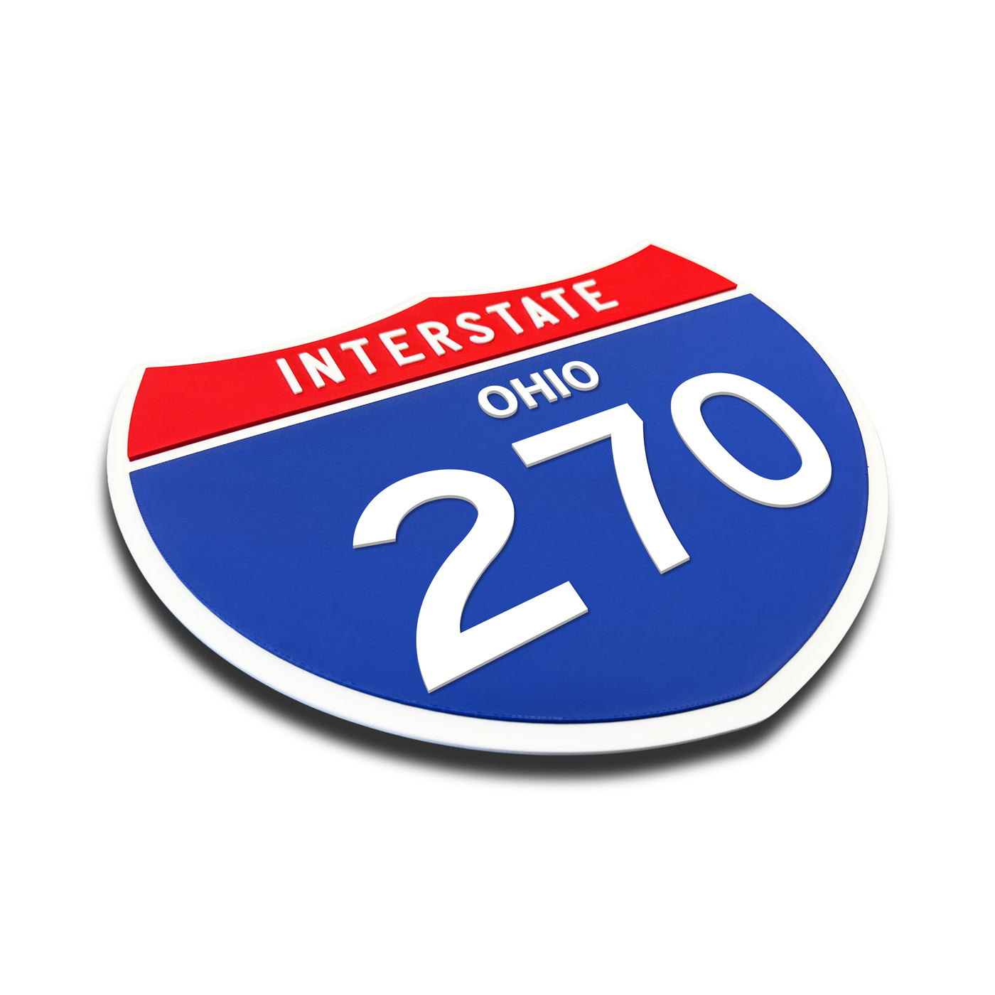 Interstate 270 – Ohio road sign replica three-quarter view
