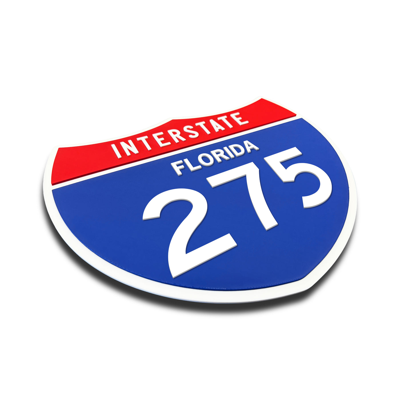 Interstate 275 – Florida road sign replica three-quarter view