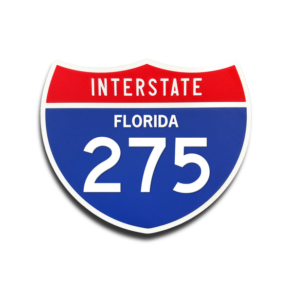 Interstate 275 Florida road sign replica front view