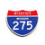 Interstate 275 Michigan road sign replica front view