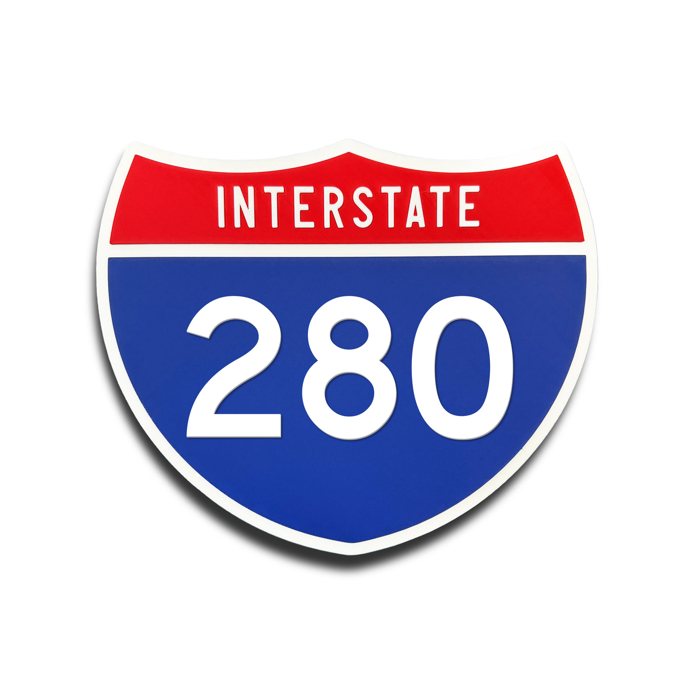 Interstate 280 Number Only road sign replica front view